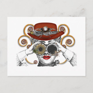 Cartão Postal cara de steampunk
