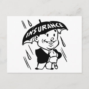 Cartão Postal Cara do Vintage Insurance