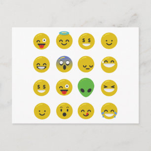 Cartão Postal Cara feliz Emoji