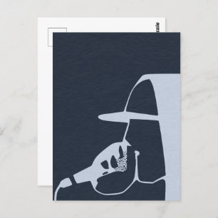 CARTÃO POSTAL CARA NA COBERTURA DE HOODIE NO HOP DE HIP MIC