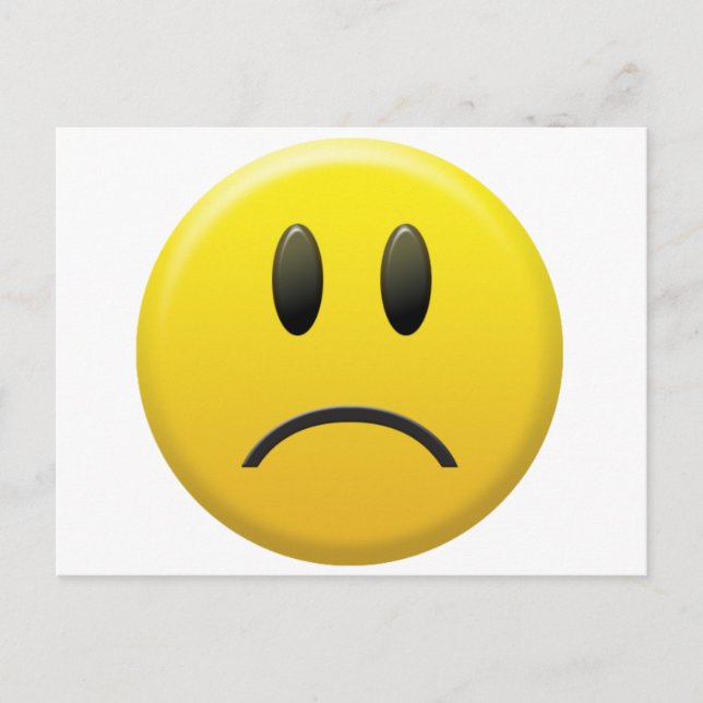 Cartão Postal Cara triste (Frente)