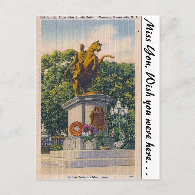 Cartão Postal Caracas, Venezuela (Frente)