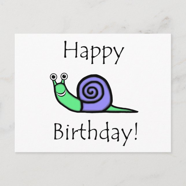 Cartão Postal Caracol de Aniversário (Frente)