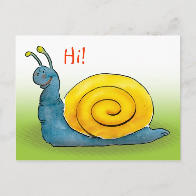Cartão Postal Caracol Feliz | Hi (Frente)