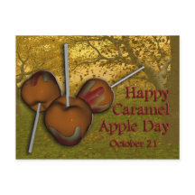 Caramel Apple Day Postcard 21 de outubro