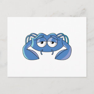 Cartão Postal caranguejo azul sonolento