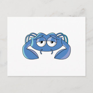 Cartão Postal caranguejo azul sonolento