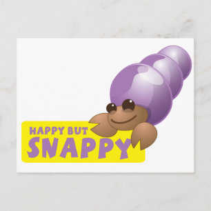 Cartão Postal Caranguejo eremita feliz mas instantâneo