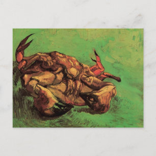 Cartão Postal Caranguejo Van Gogh nas costas, Arte Vintage Ainda