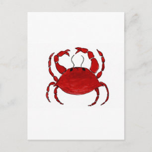 Cartão Postal Caranguejo Vermelho