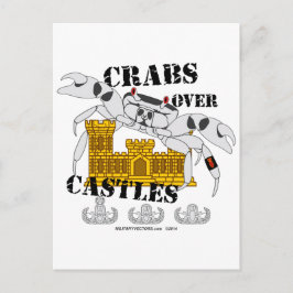 Cartão Postal Caranguejos sobre Castelos