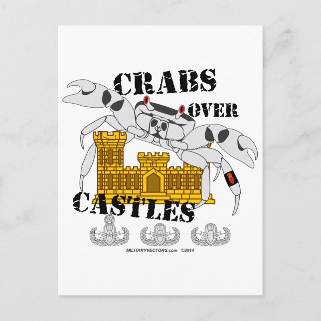 Cartão Postal Caranguejos sobre Castelos (Frente)