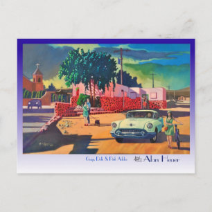 Cartão Postal CARAS POSTCARD, Dolls and Pink Adobe por Alan Heue