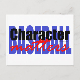 Cartão Postal Caráter Baseball