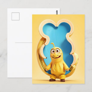 Cartão Postal Caráter engraçado da banana