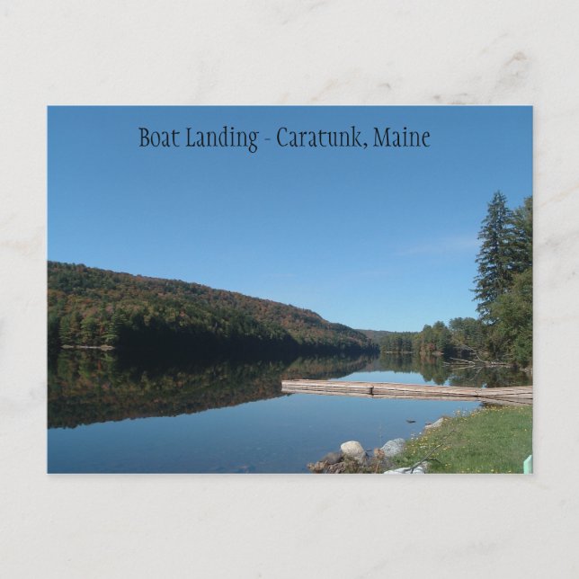 Cartão Postal Caratunk, Maine - Boat Landing no Kennebec (Frente)