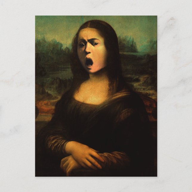 Cartão Postal Caravaggio Medusa Mona Lisa  (Frente)