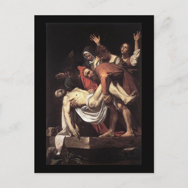 Cartão Postal Caravaggio O Entombamento (Frente)