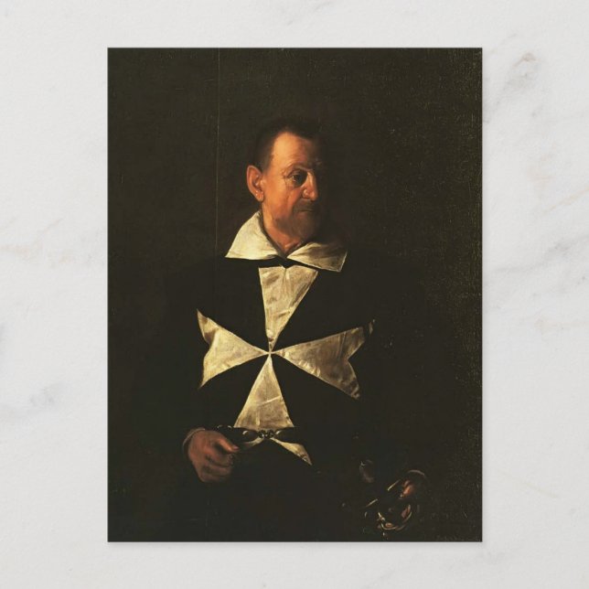 Cartão Postal Caravaggio - Retrato de Fra Antionio Martelli (Frente)