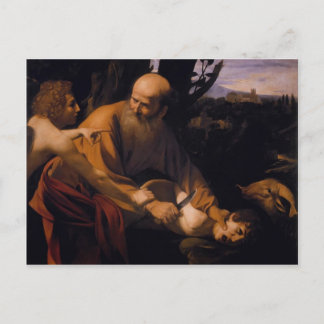 Cartão Postal Caravaggio - Sacrifício de Isaac