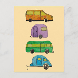 Cartão Postal Caravanas para acampamento