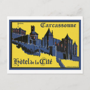Cartão Postal Carcassonne Hotel de la Cite