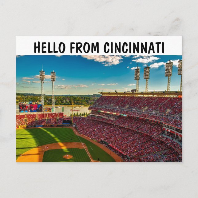 CARTÃO POSTAL CARCIMPOSTOR DE CARTA DE ESTÁDIO DE CINCINNATI (Frente)