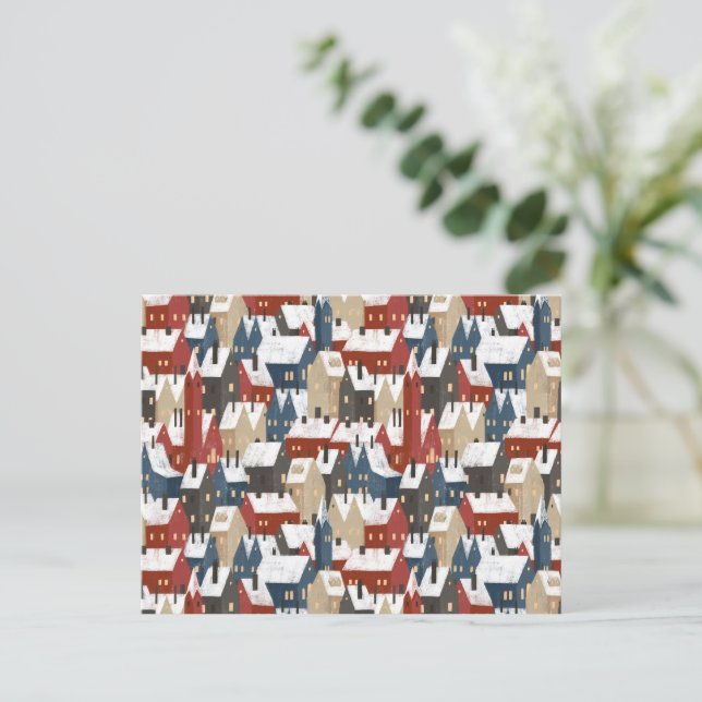 Cartão Postal Card (10,8 x 14,2 cm) - Christmas Pattern (Em pé/Frente)