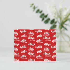 Cartão Postal Card (10,8 x 14,2 cm) - Christmas Pattern