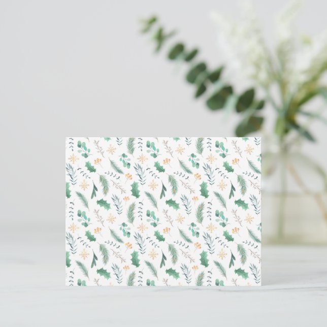 Cartão Postal Card (10,8 x 14,2 cm) - Christmas Pattern (Em pé/Frente)