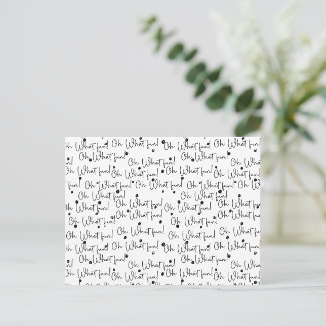 Cartão Postal Card (10,8 x 14,2 cm) - Christmas Pattern (Em pé/Frente)