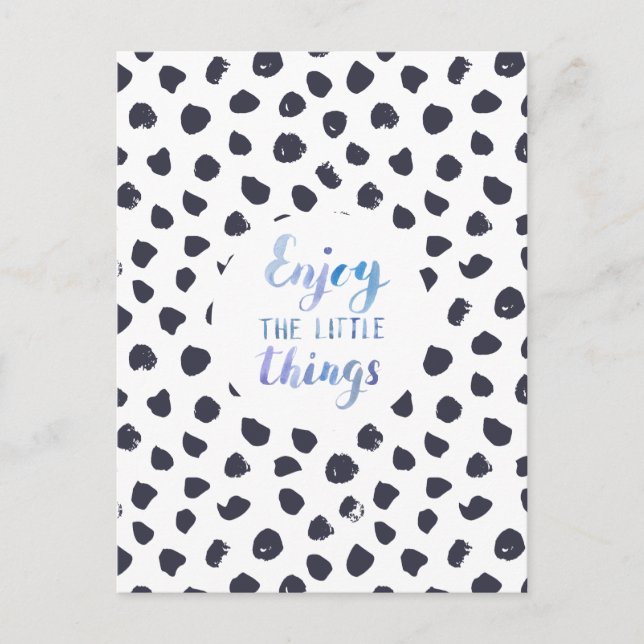 Cartão Postal Card (10,8 x 14,2 cm) - Enjoy The Little Things (Frente)