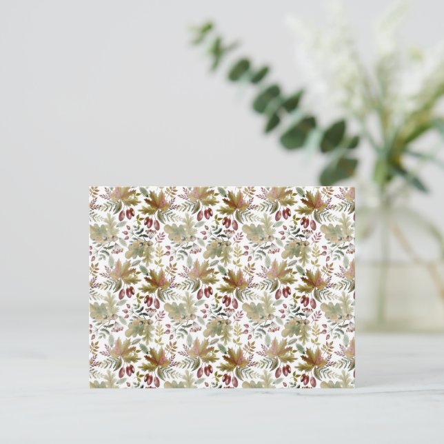 Cartão Postal Card (10,8 x 14,2 cm) - Winter Pattern (Em pé/Frente)