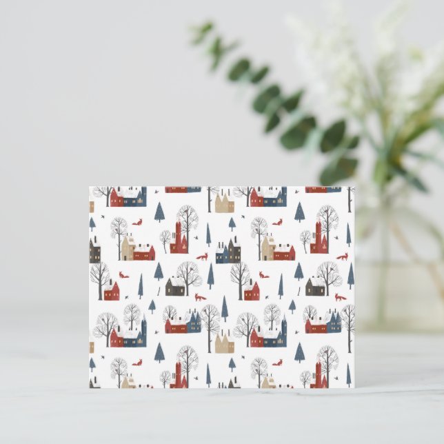 Cartão Postal Card (10,8 x 14,2 cm) - Winter Pattern (Em pé/Frente)