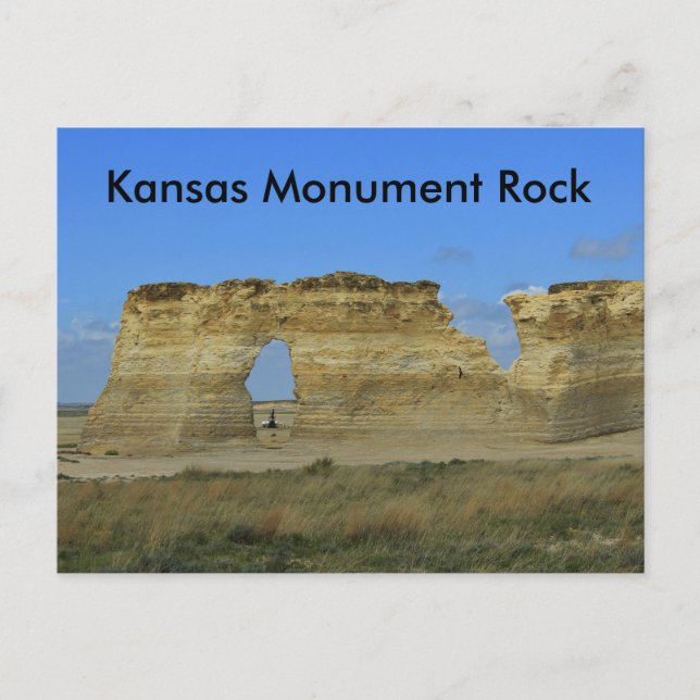 Cartão Postal CARD POSTO do Kansas Monument Rock (Frente)