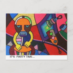 Cartão Postal card with african design