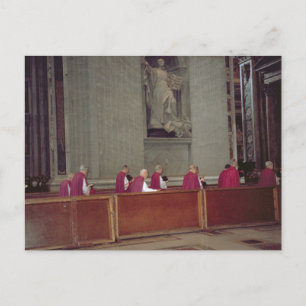 Cartão Postal Cardeais acompanhando Papa João Paulo II