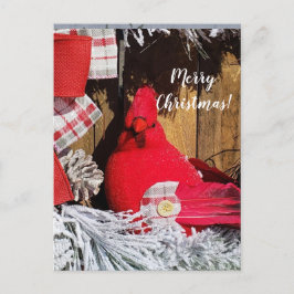 Cartão Postal Cardeal Feliz de Natal