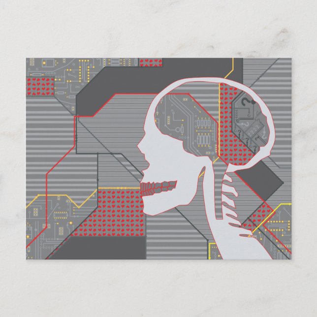 Cartão Postal cardíaca, logicskull (Frente)