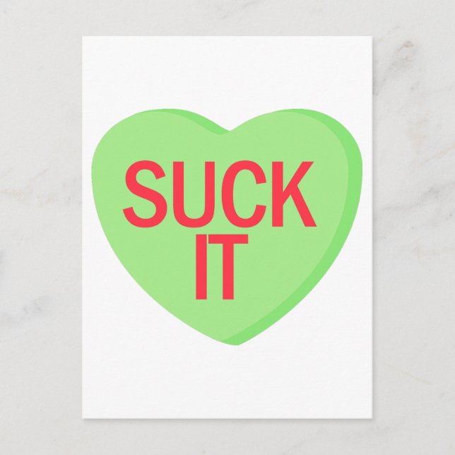 Cartão Postal Cardíaco doce - TI SUCK (Frente)