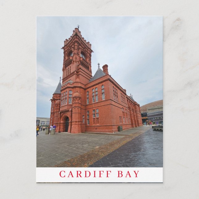 Cartão Postal Cardiff Bay Pierhead — Cartaz (Frente)