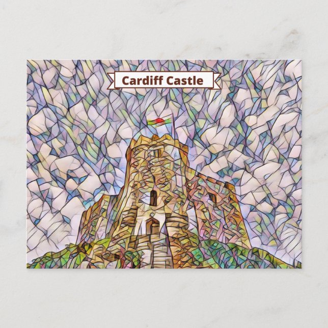 Cartão Postal Cardiff Castle Keep (Frente)