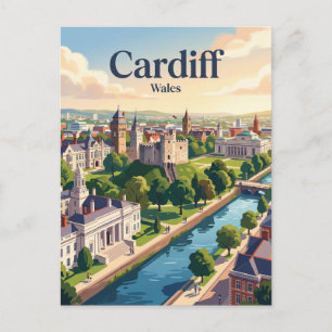 Cartão Postal Cardiff, País de Gales