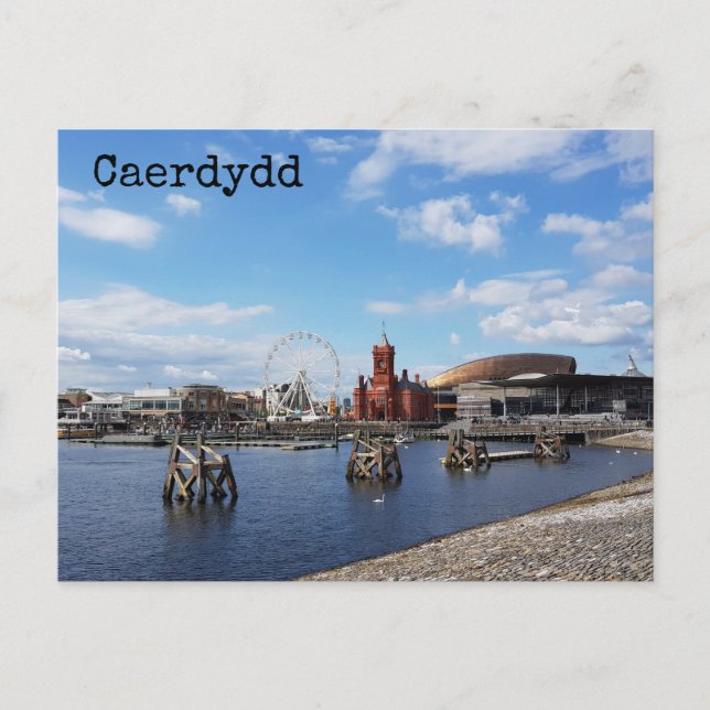 Cartão Postal Cardiff Postcard Caerdydd (Frente)