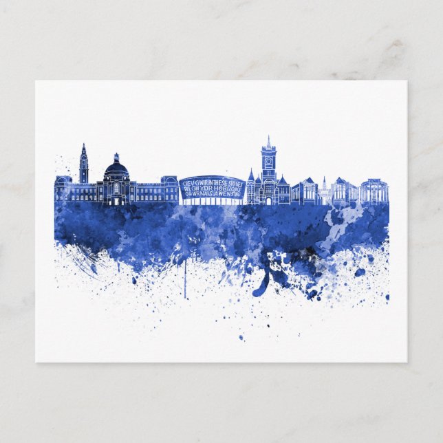 Cartão Postal Cardiff skyline (Frente)