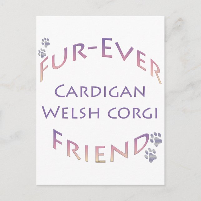 Cartão Postal Cardigan Welsh Corgi Fuever (Frente)