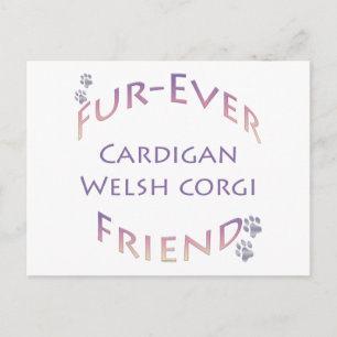 Cartão Postal Cardigan Welsh Corgi Fuever