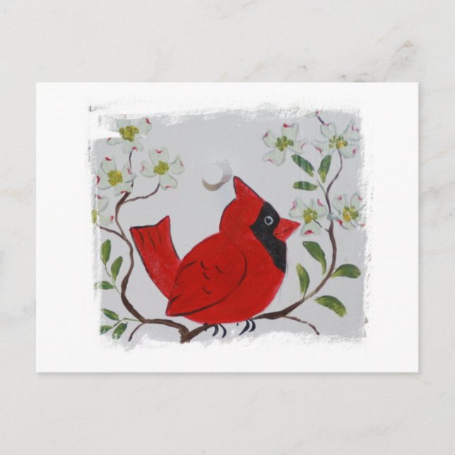 Cartão Postal Cardinal e Dogwood (Frente)