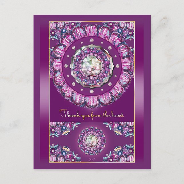 Cartão Postal Cardinal Red Rosace (Frente)