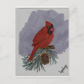 Cartão Postal Cardinal Vermelho